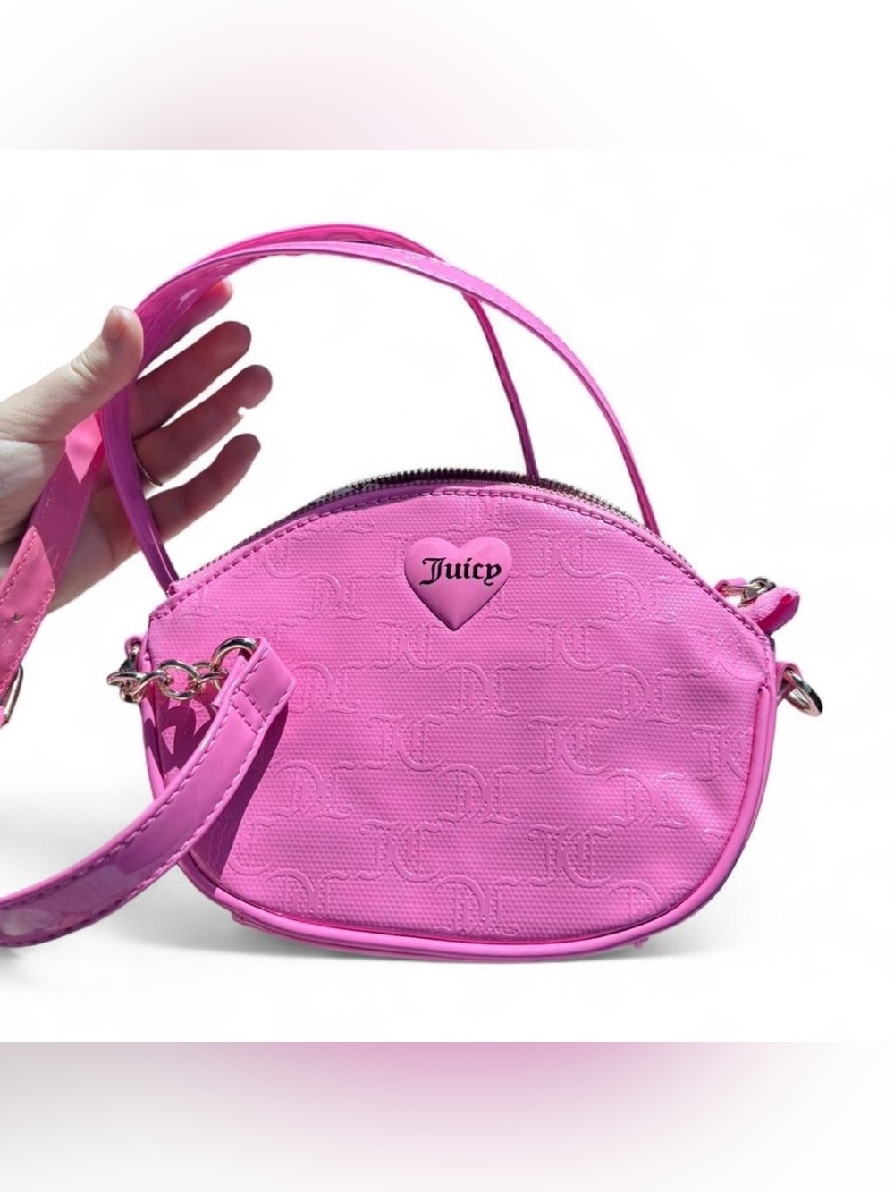 NWT Juicy Couture Pink Heart Crossbody Bag